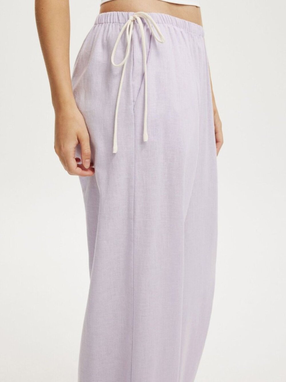 Cotton On Haven Side Tie Light Lilac Wide Leg Pants Size XS NWT - Picture 3 of 8